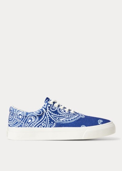 Polo Ralph Lauren Bryn Lærred Printed Sneakers Dame Danmark (LXKPE0912)